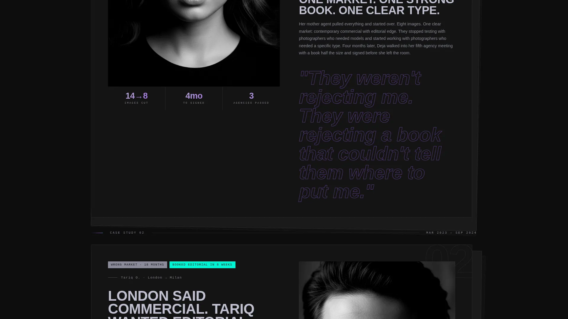 Model Profile Careers Website Template