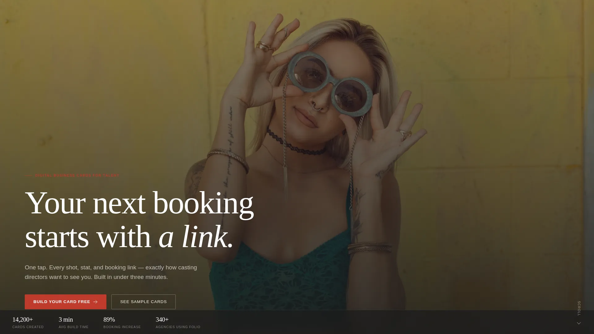 Model Digital Business Card Landing Page Template