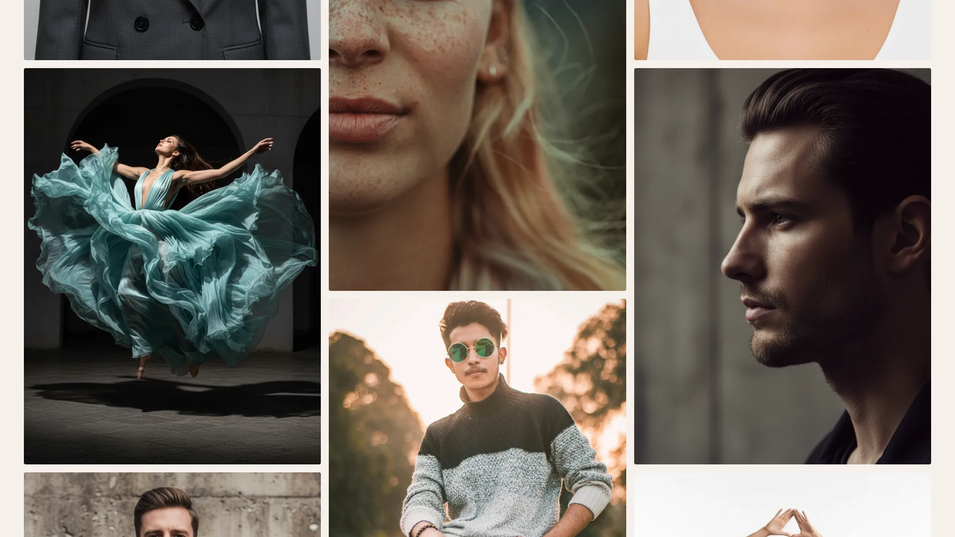 Model Digital Business Card Landing Page Template