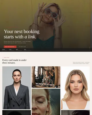 Model Digital Business Card Landing Page Template
