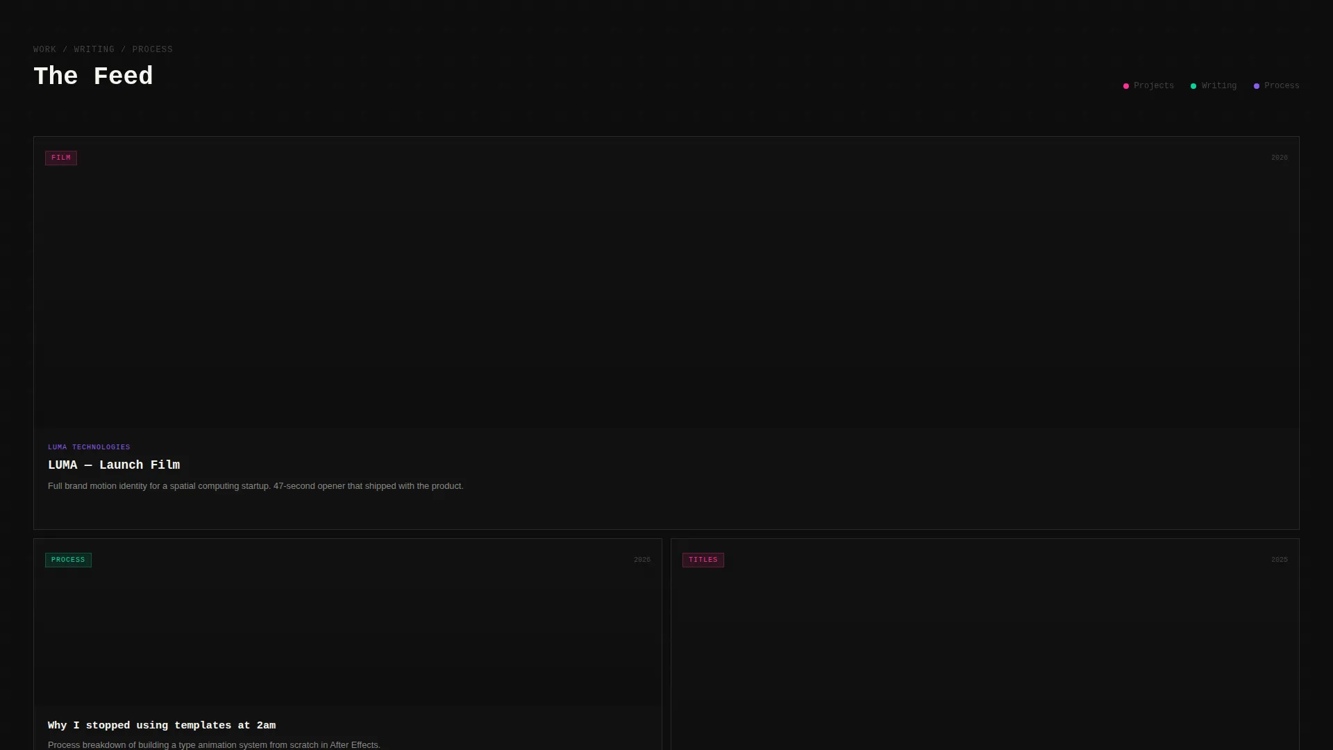 Bold Brutalist Motion Designer Landing Page