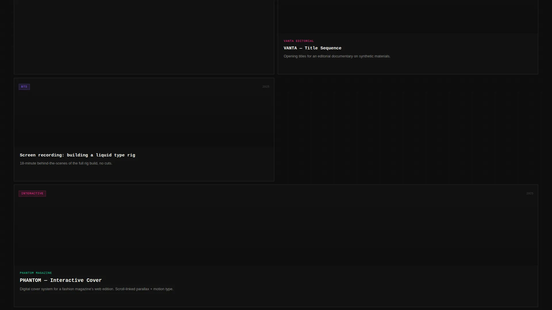 Bold Brutalist Motion Designer Landing Page