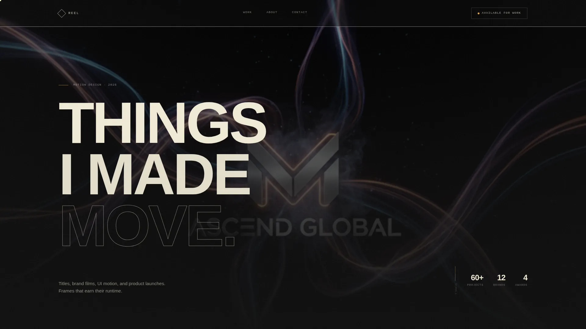 Motion Designer Portfolio Portfolio Website Template