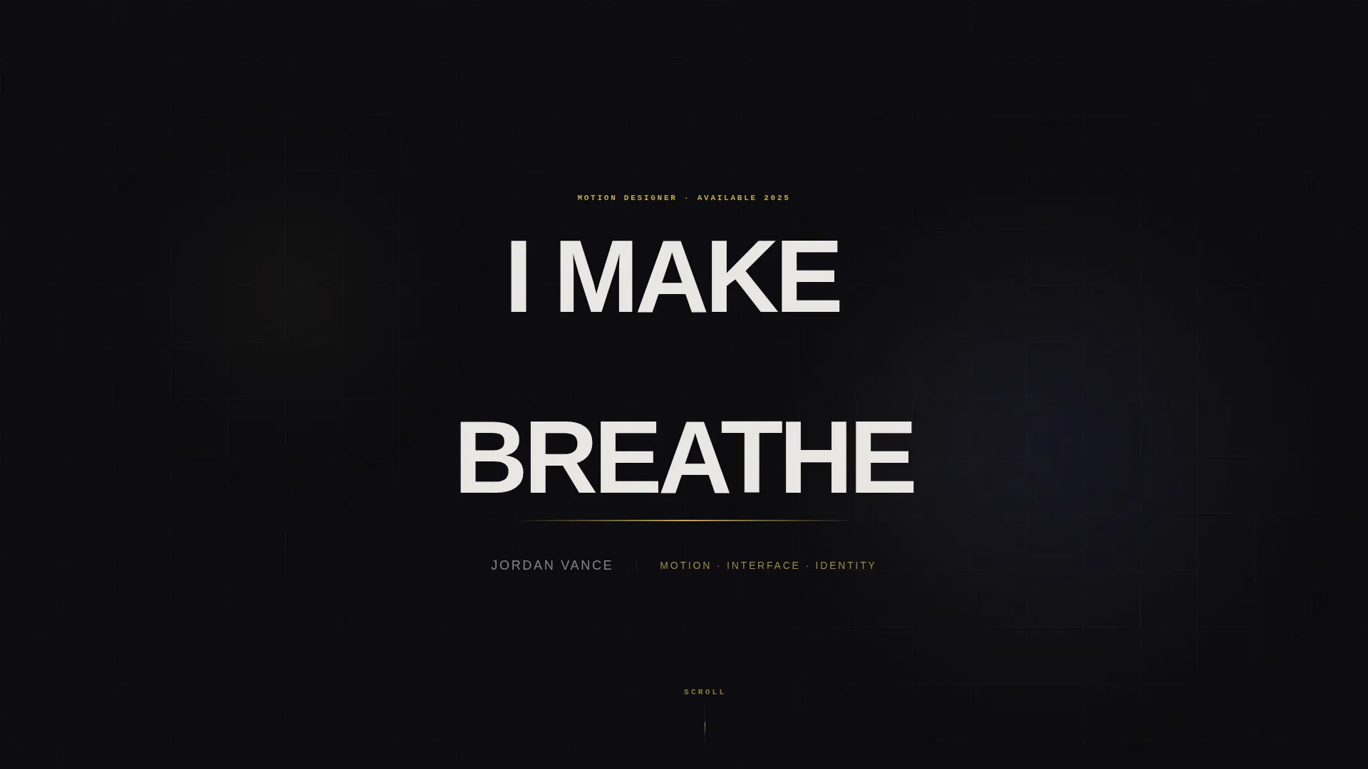 Motion Designer Portfolio Landing Page Template