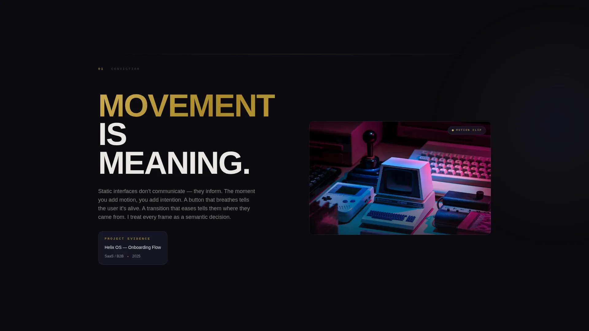 Motion Designer Portfolio Landing Page Template
