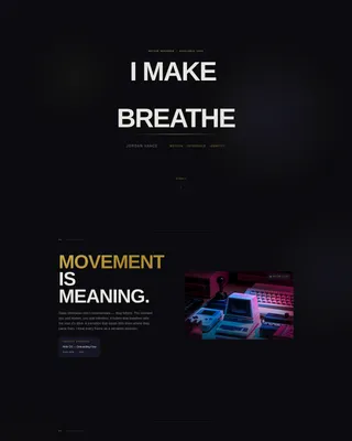 Motion Designer Portfolio Landing Page Template