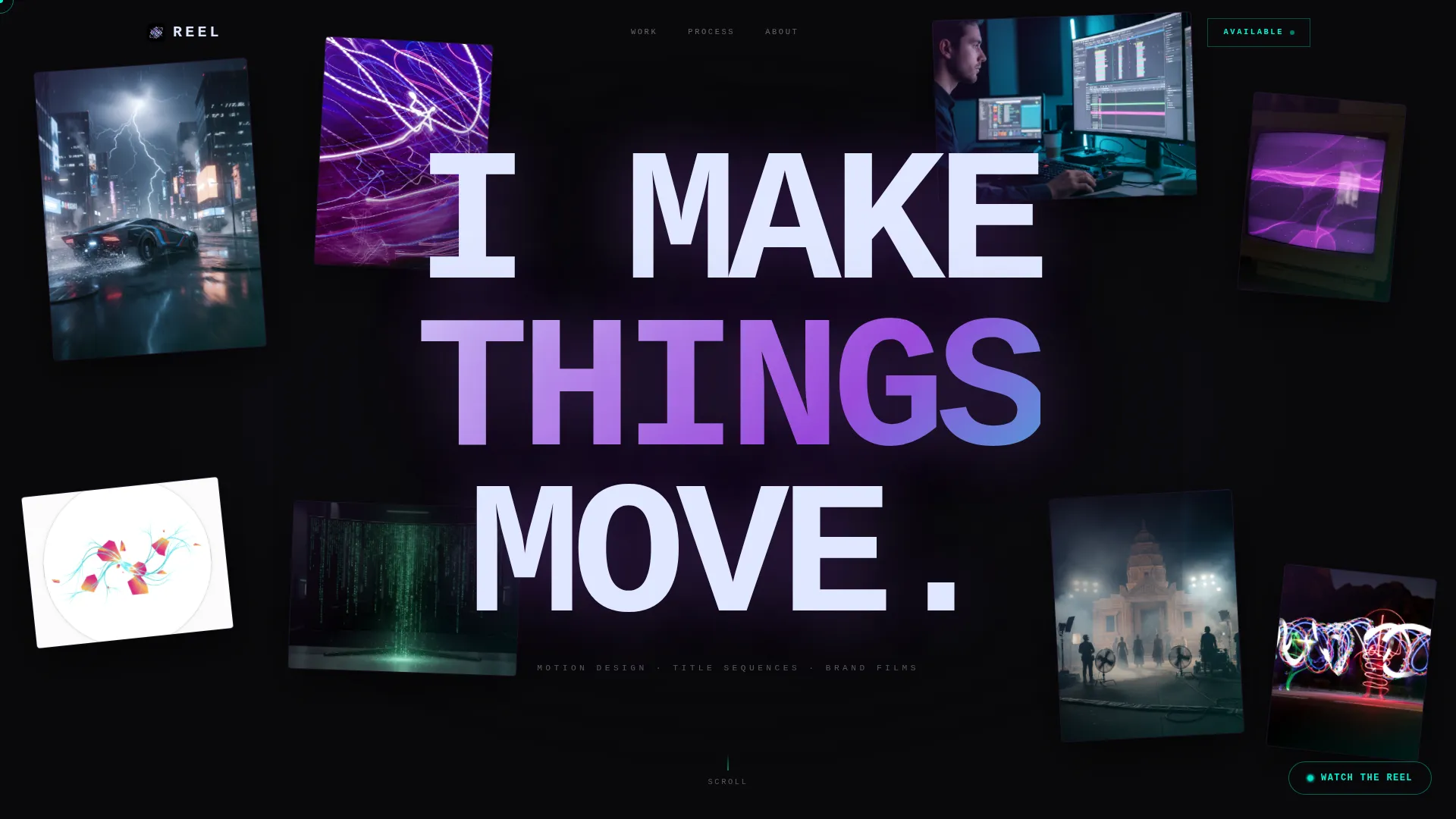 Motion Designer Portfolio Portfolio Website Template