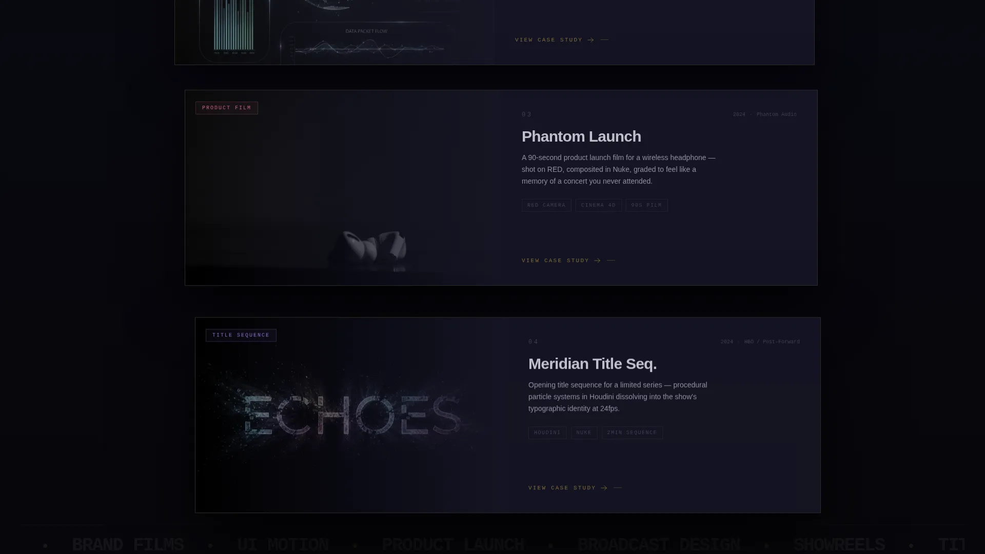 Motion Designer Portfolio Landing Page Template