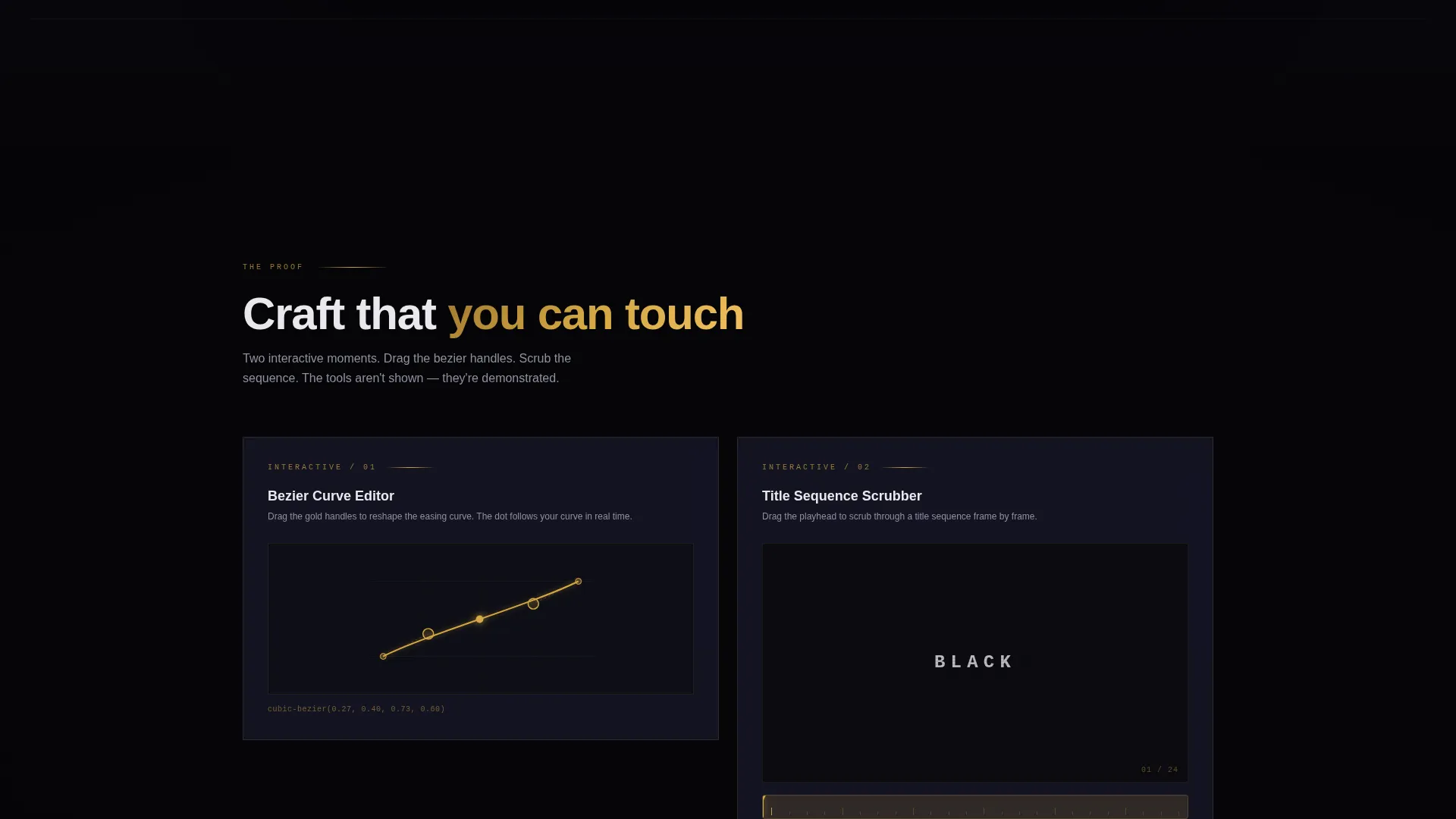 Motion Designer Portfolio Landing Page Template