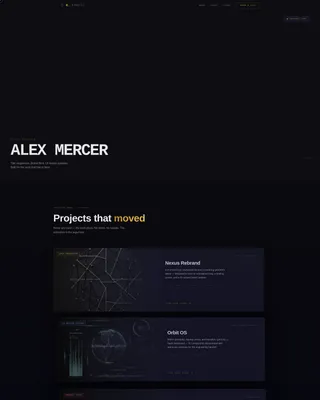 Motion Designer Portfolio Landing Page Template