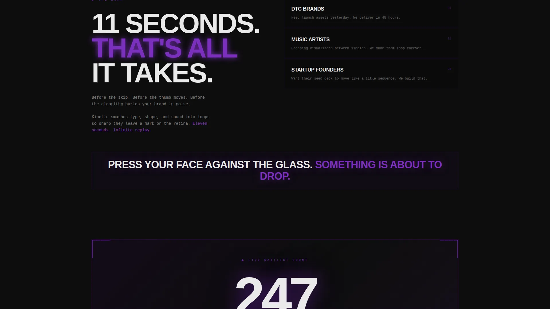 Videography & Film Portfolio Pre-Launch Website Template