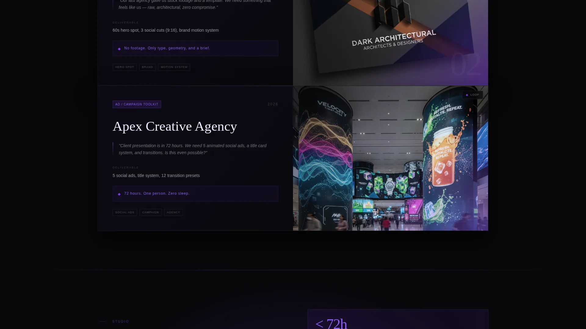 Design Portfolio Booking Website Template