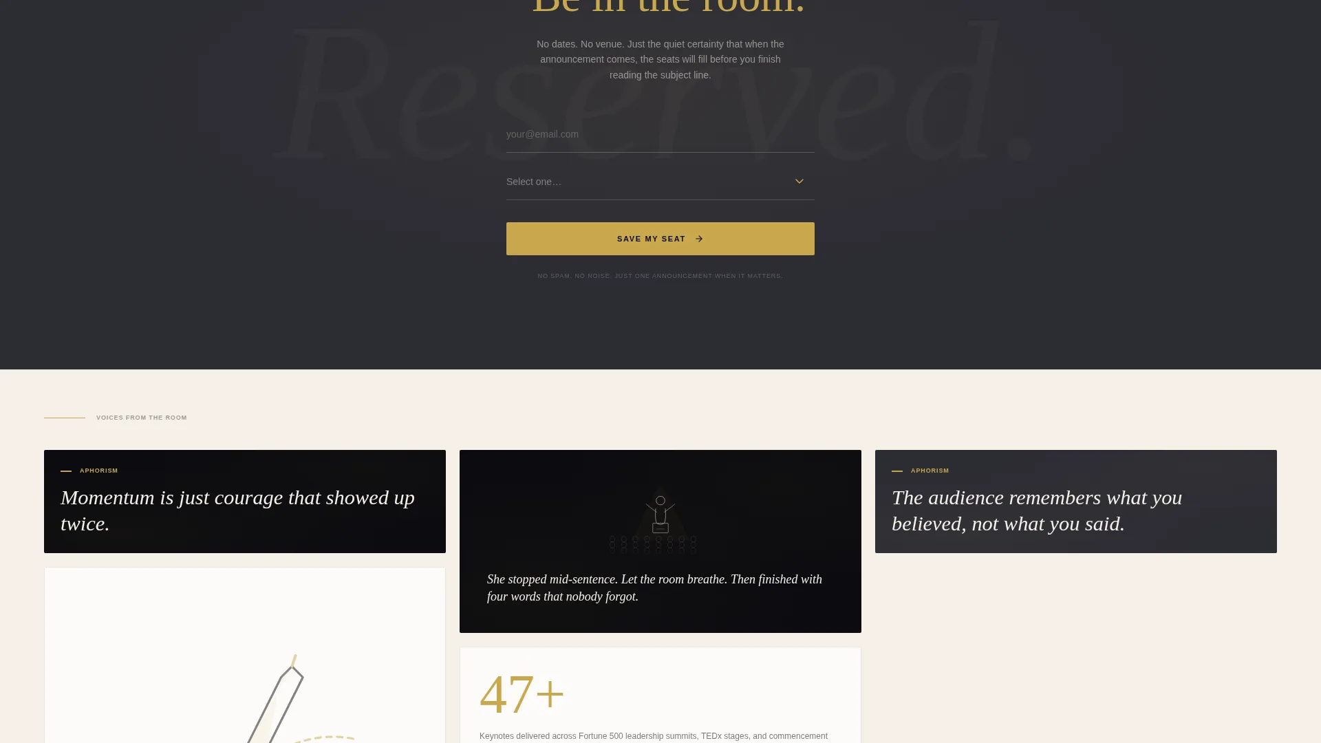 Motivational Speaker Landing Page Template
