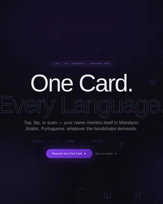 Digital Business Card Pre-Launch Website Template