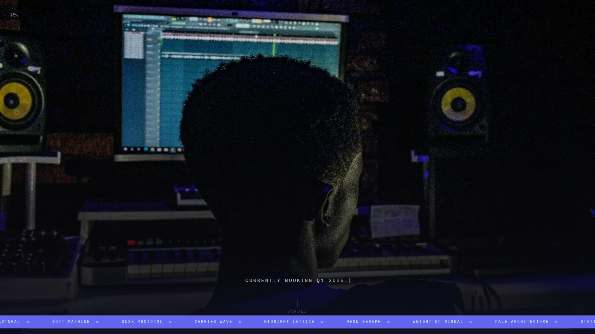Immersive Music Producer Landing Page Template
