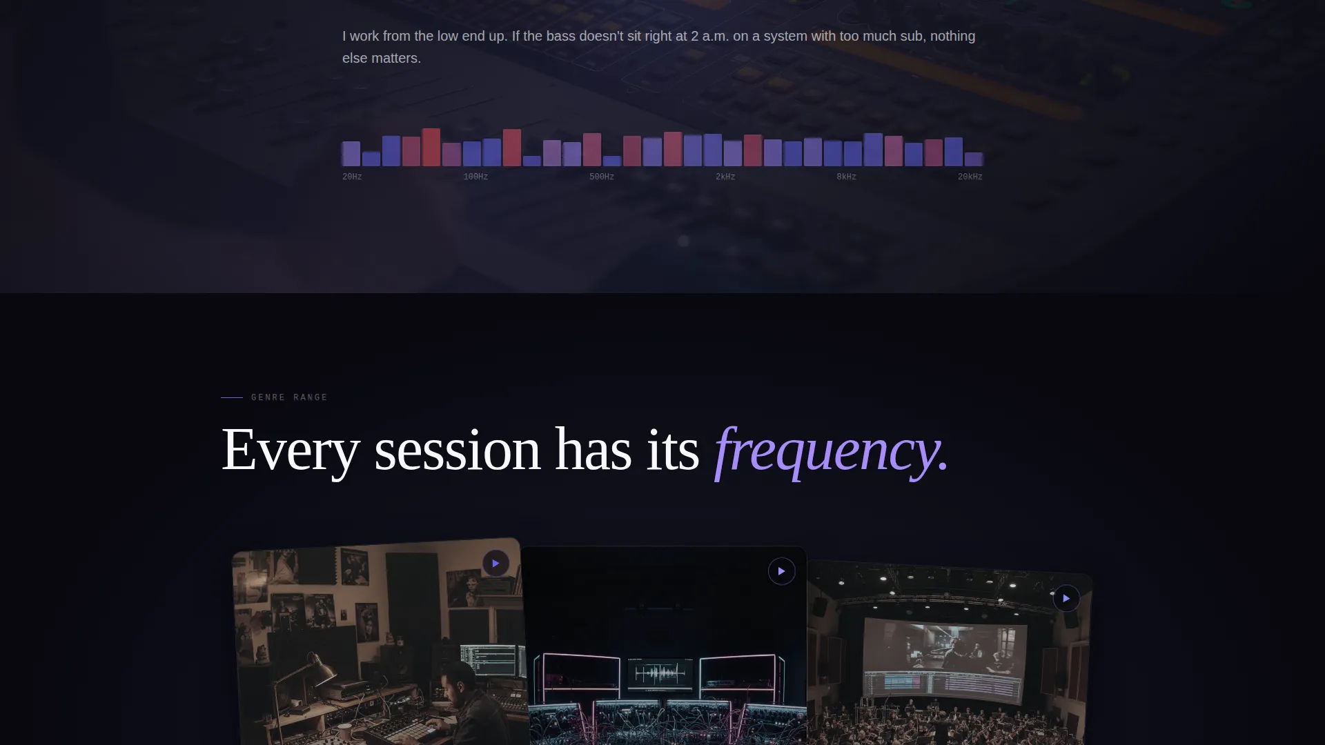 Immersive Music Producer Landing Page Template
