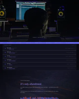 Immersive Music Producer Landing Page Template