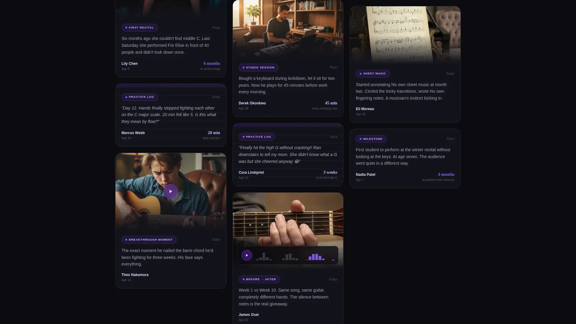 Music Teacher Portfolio Landing Page Template
