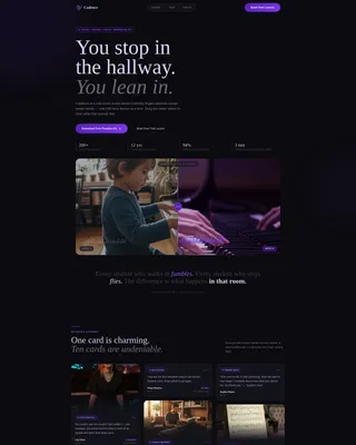 Music Teacher Portfolio Landing Page Template