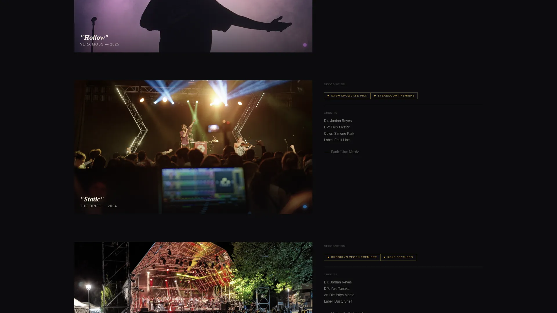 Advanced Videography & Film Portfolio Portfolio & Case Study Website Template