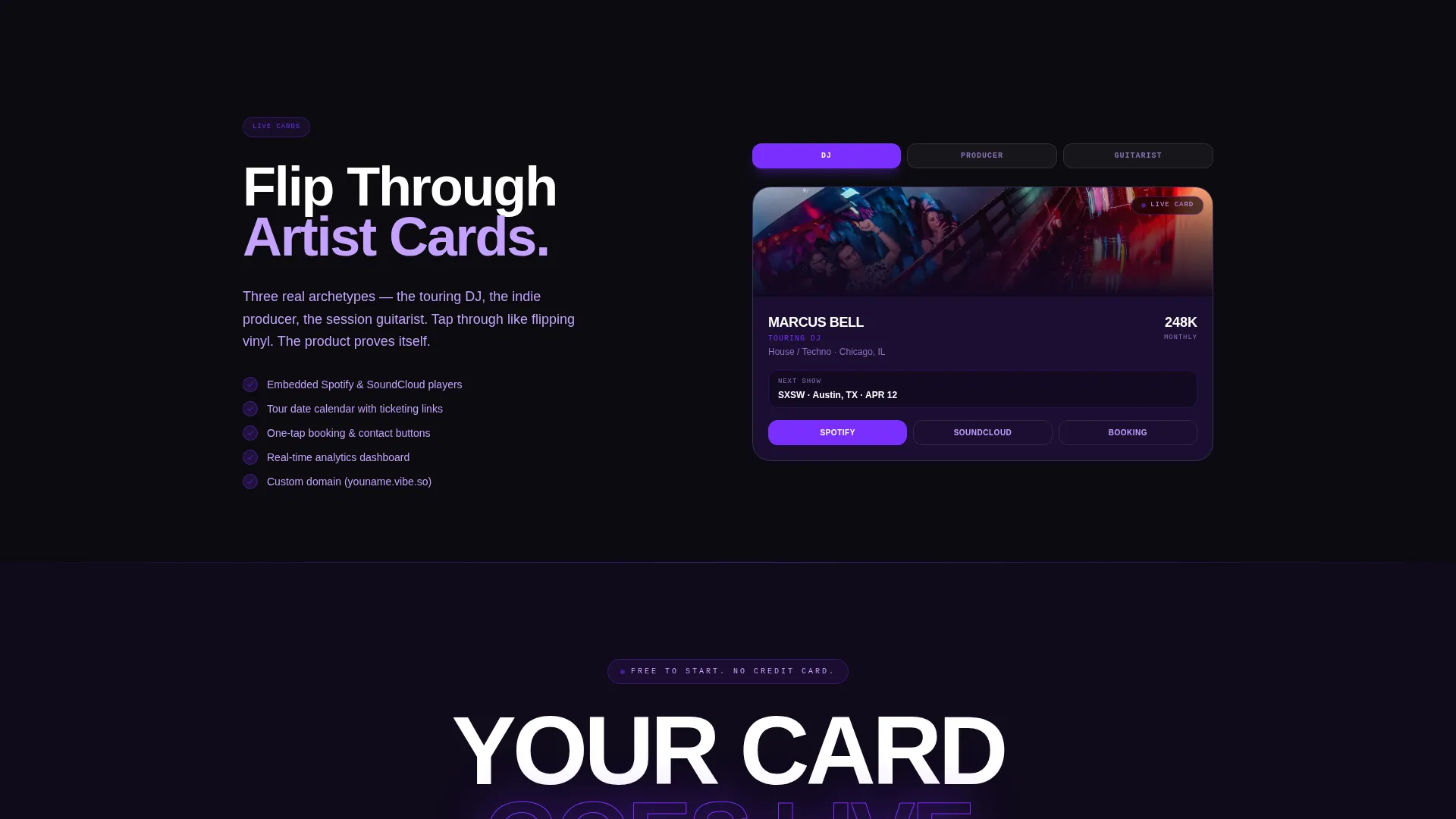 Musician Profile Appointment Booking Website Template