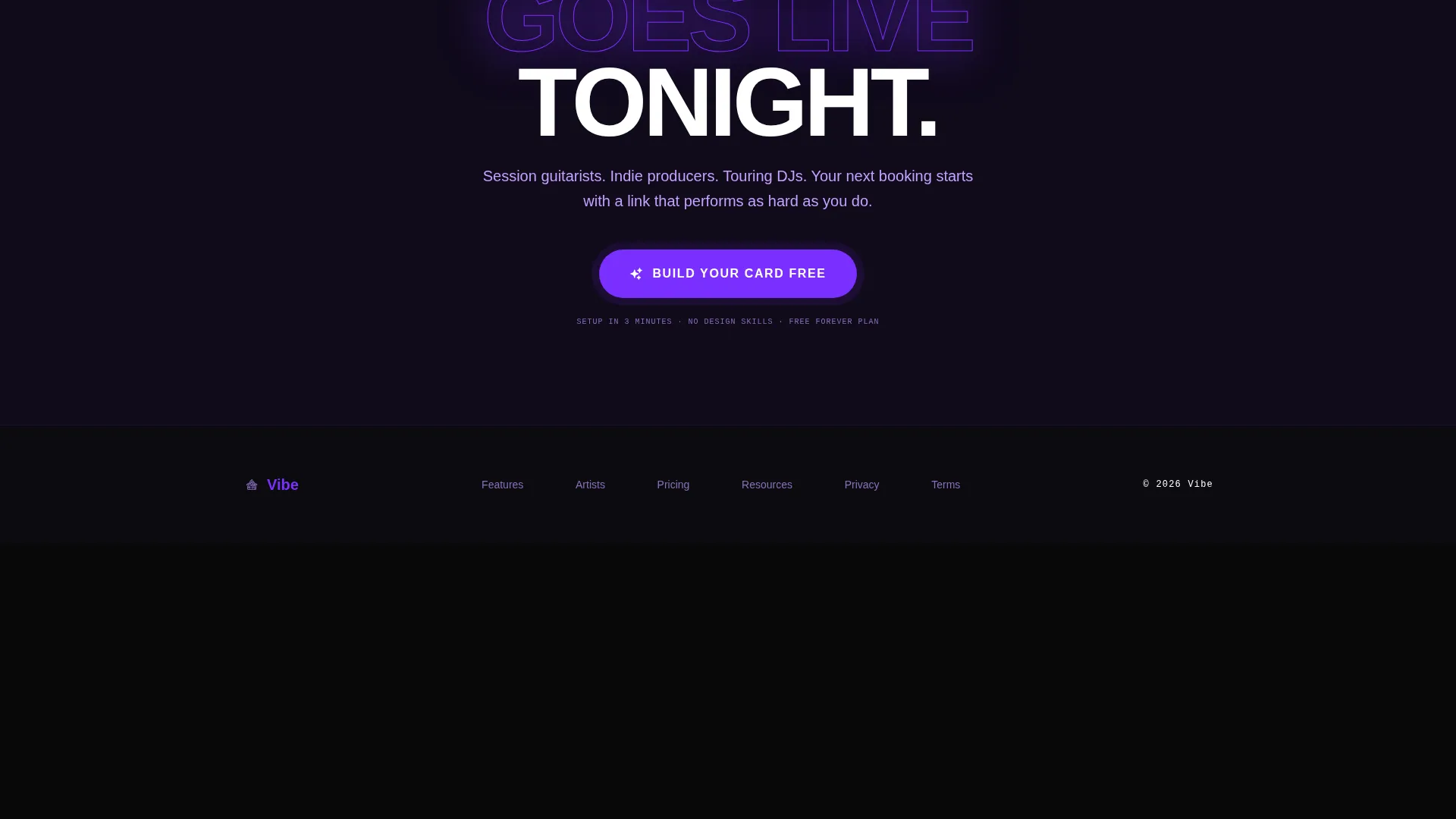 Musician Profile Appointment Booking Website Template