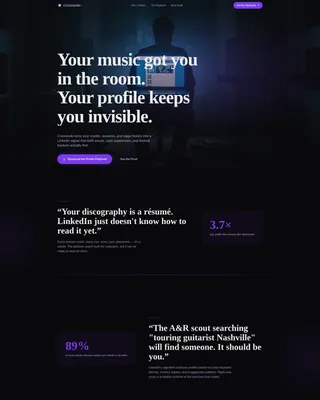 Musician Profile Booking Website Template