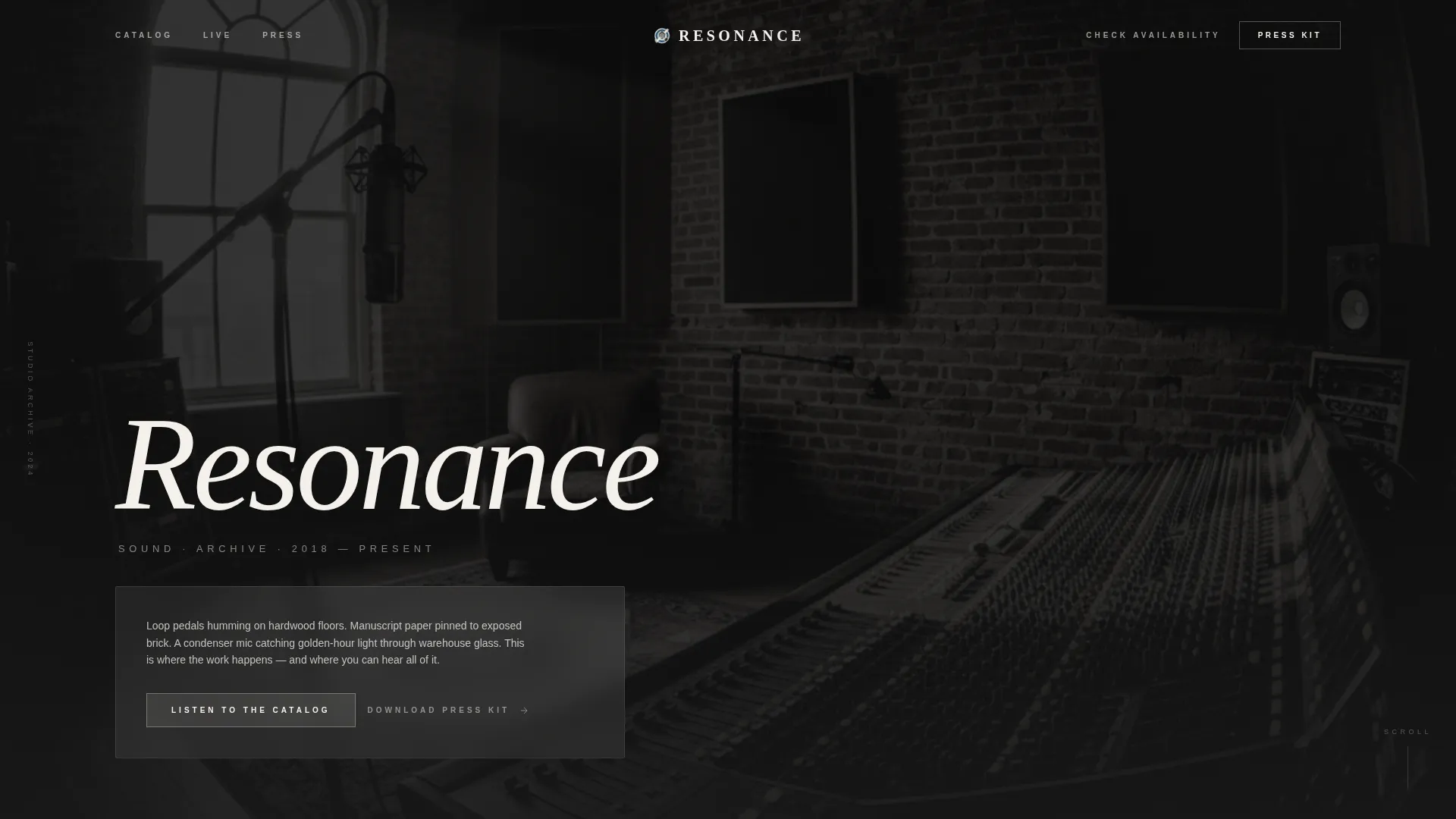 Specialist Musician Profile Professional Website Template