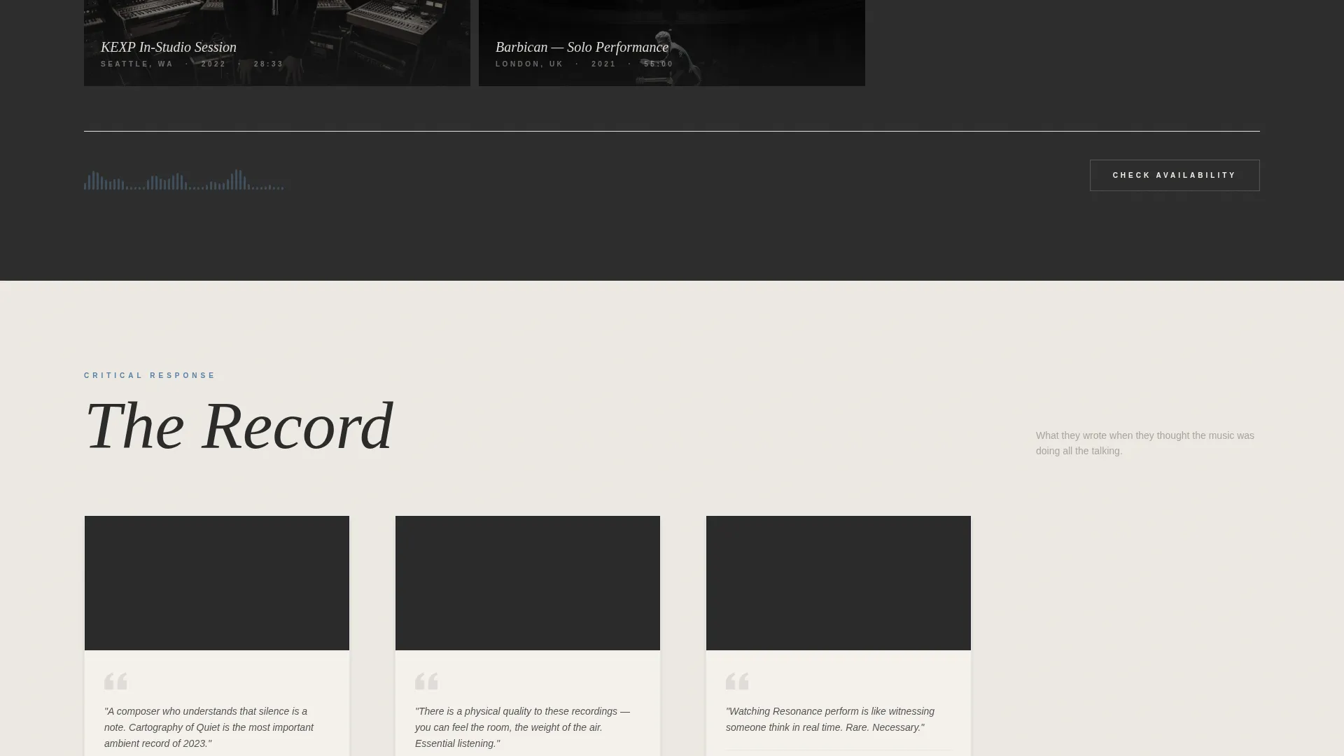 Specialist Musician Profile Professional Website Template