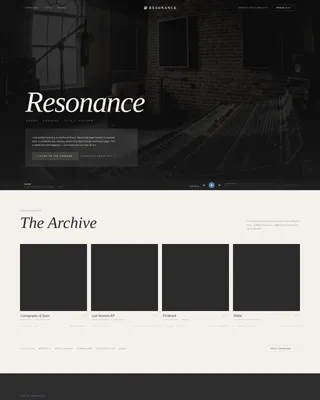 Specialist Musician Profile Professional Website Template