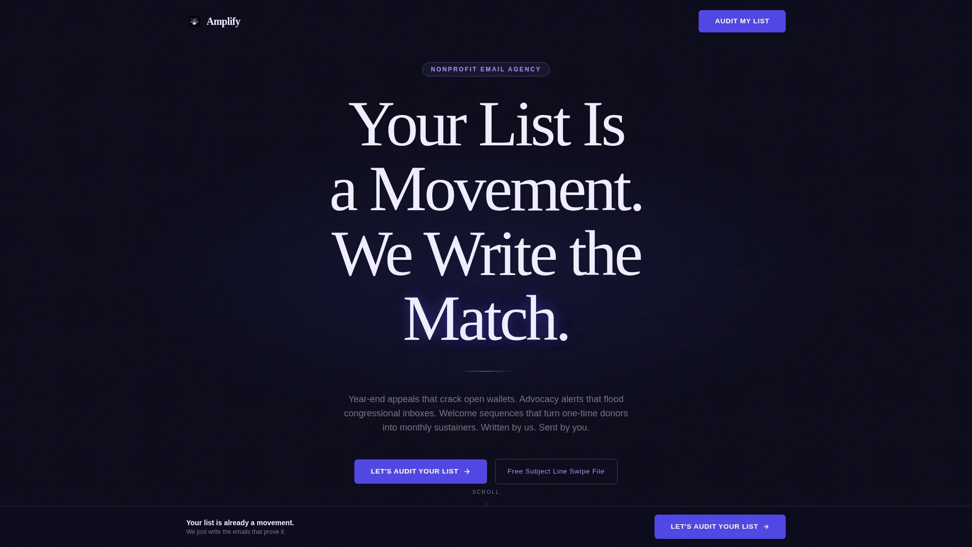 Nonprofit Marketing & Agency Portfolio Website Template