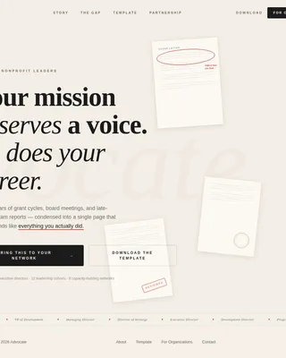 Nonprofit Leader Career Careers Website Template