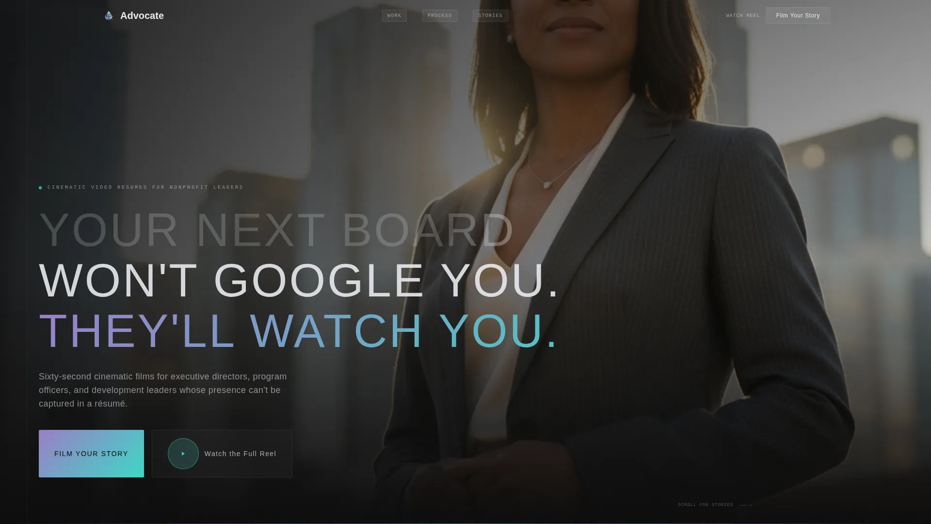 Nonprofit Leader Career Portfolio Website Template