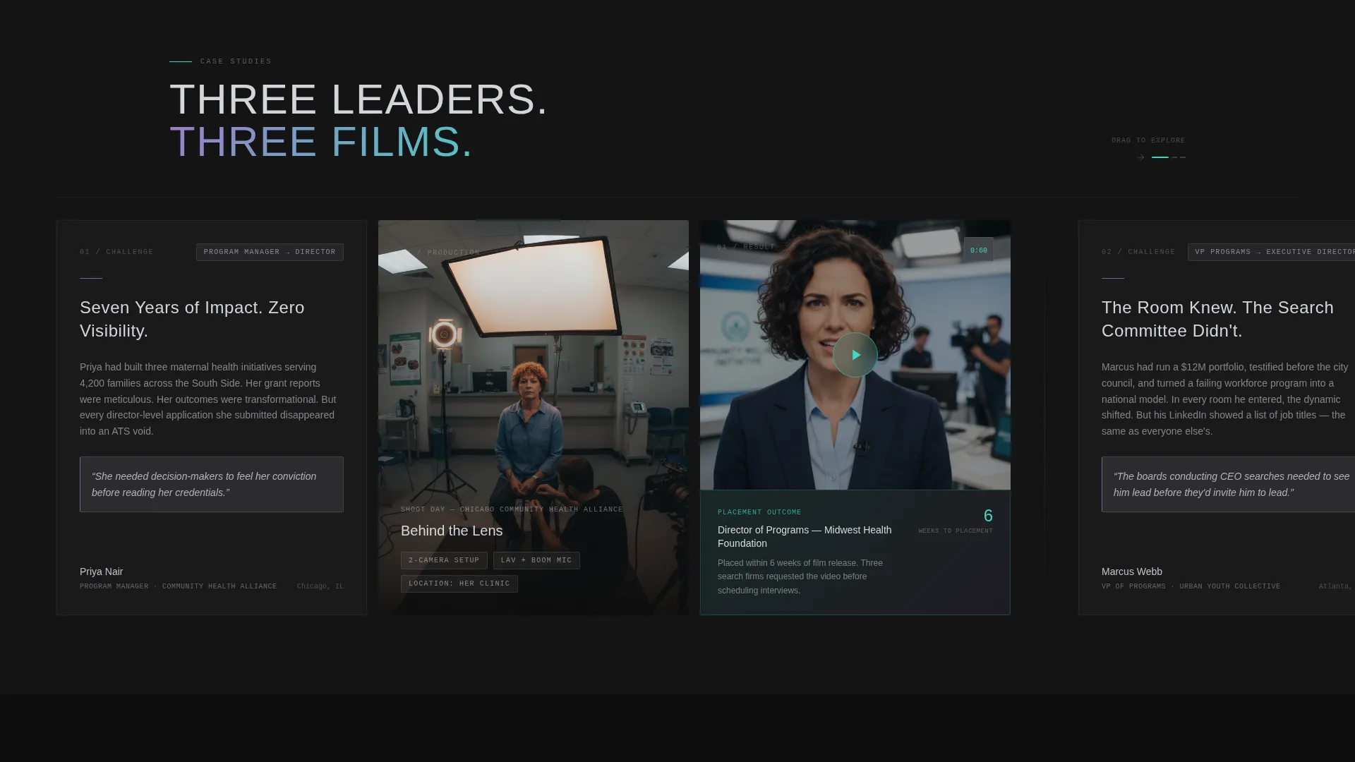 Nonprofit Leader Career Portfolio Website Template