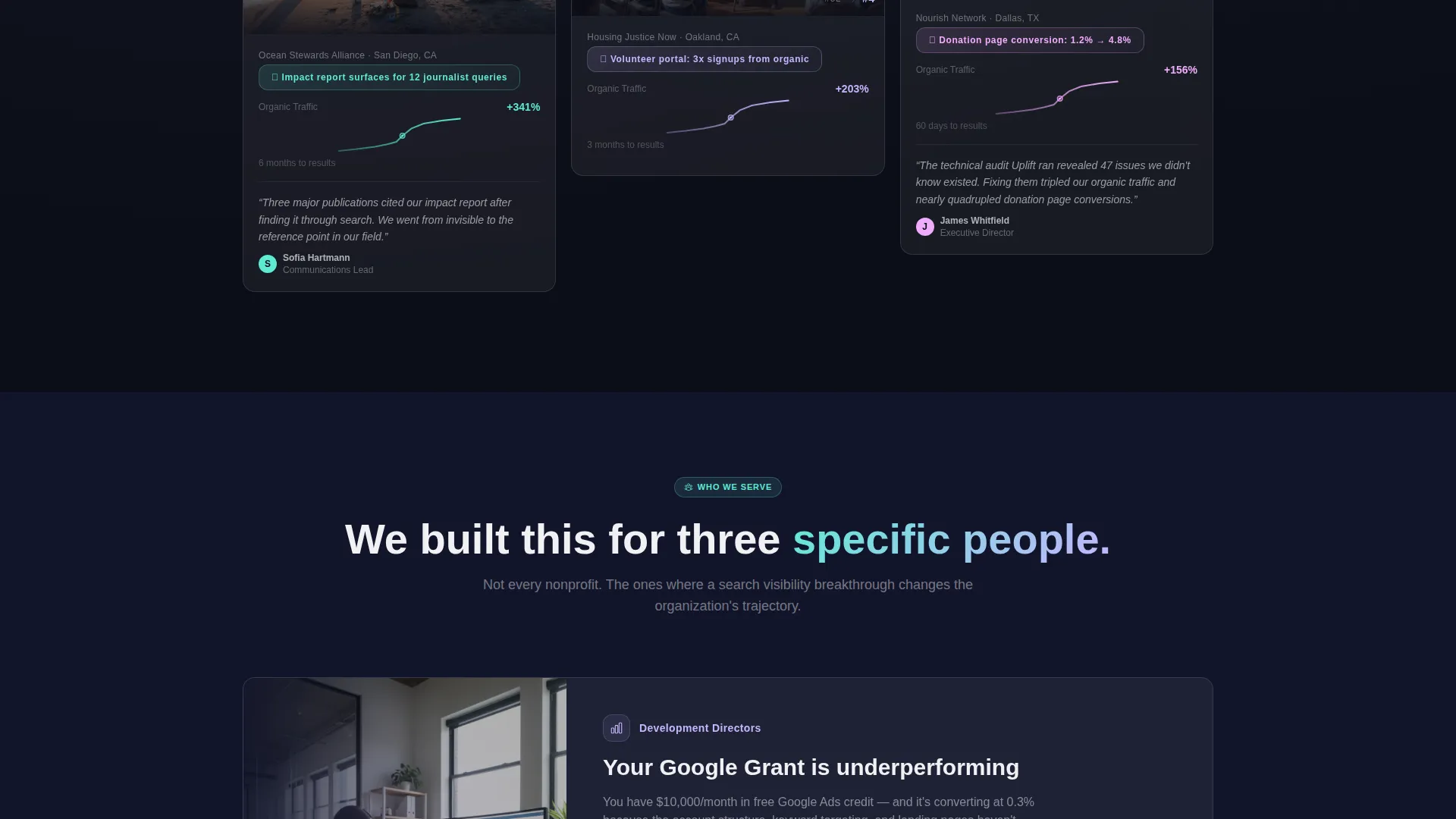 Nonprofit Marketing & Agency Specialist Portfolio Website Template