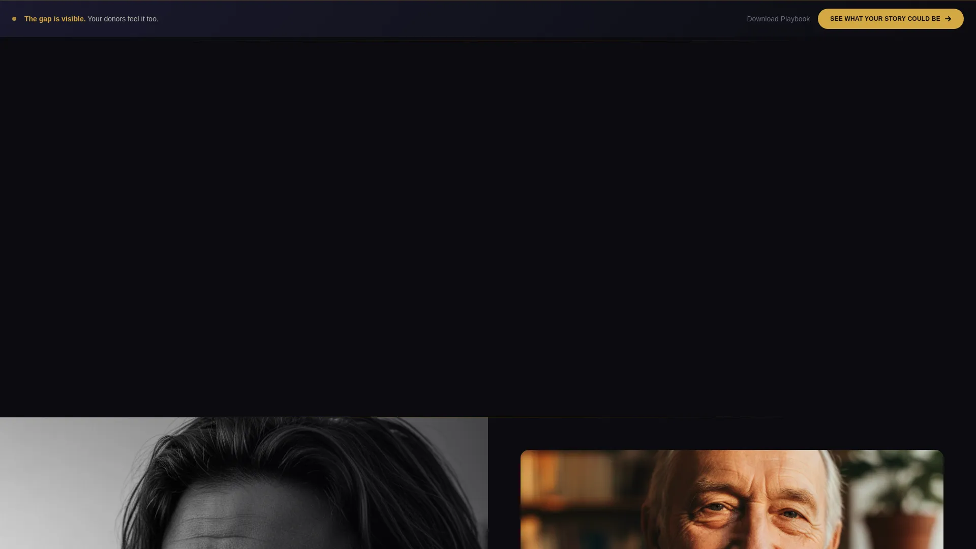 Nonprofit Marketing Agency Cinematic Landing Page Template
