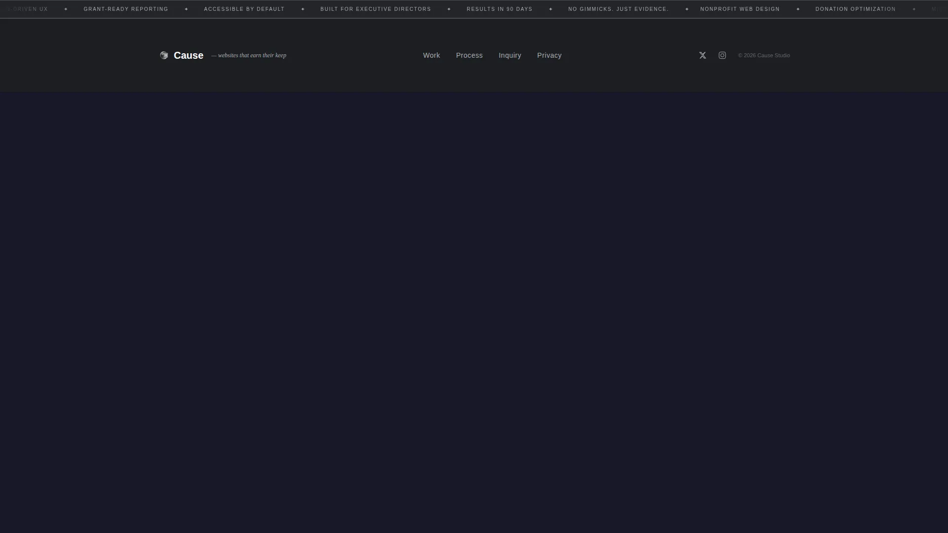 Nonprofit Marketing & Agency Portfolio Website Template