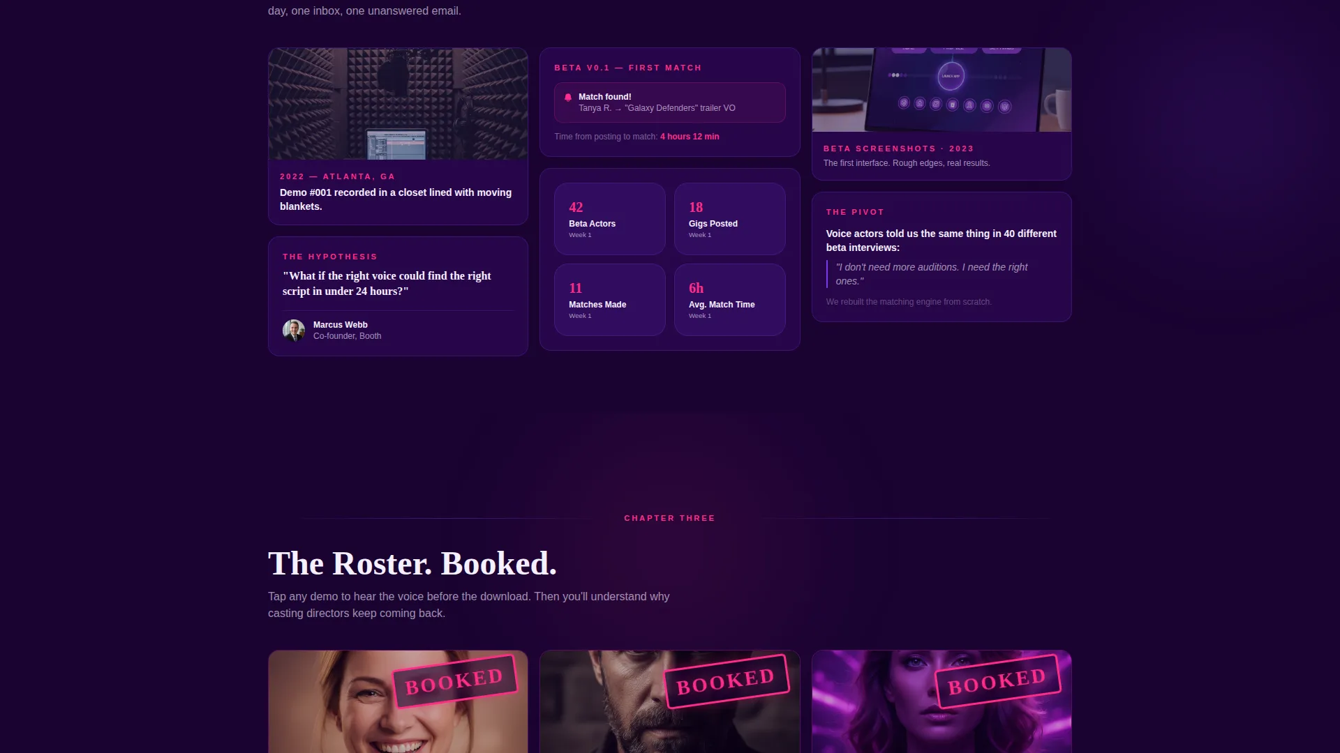 Voice Actor Agency Landing Page Template