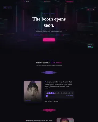 Voiceover Studio Waitlist Landing Page Template