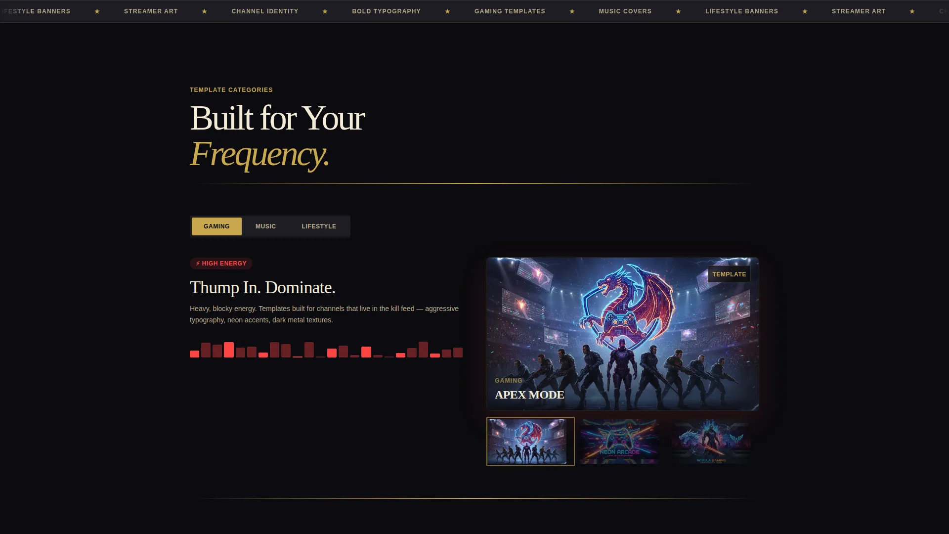 Bold YouTube Landing Page Template