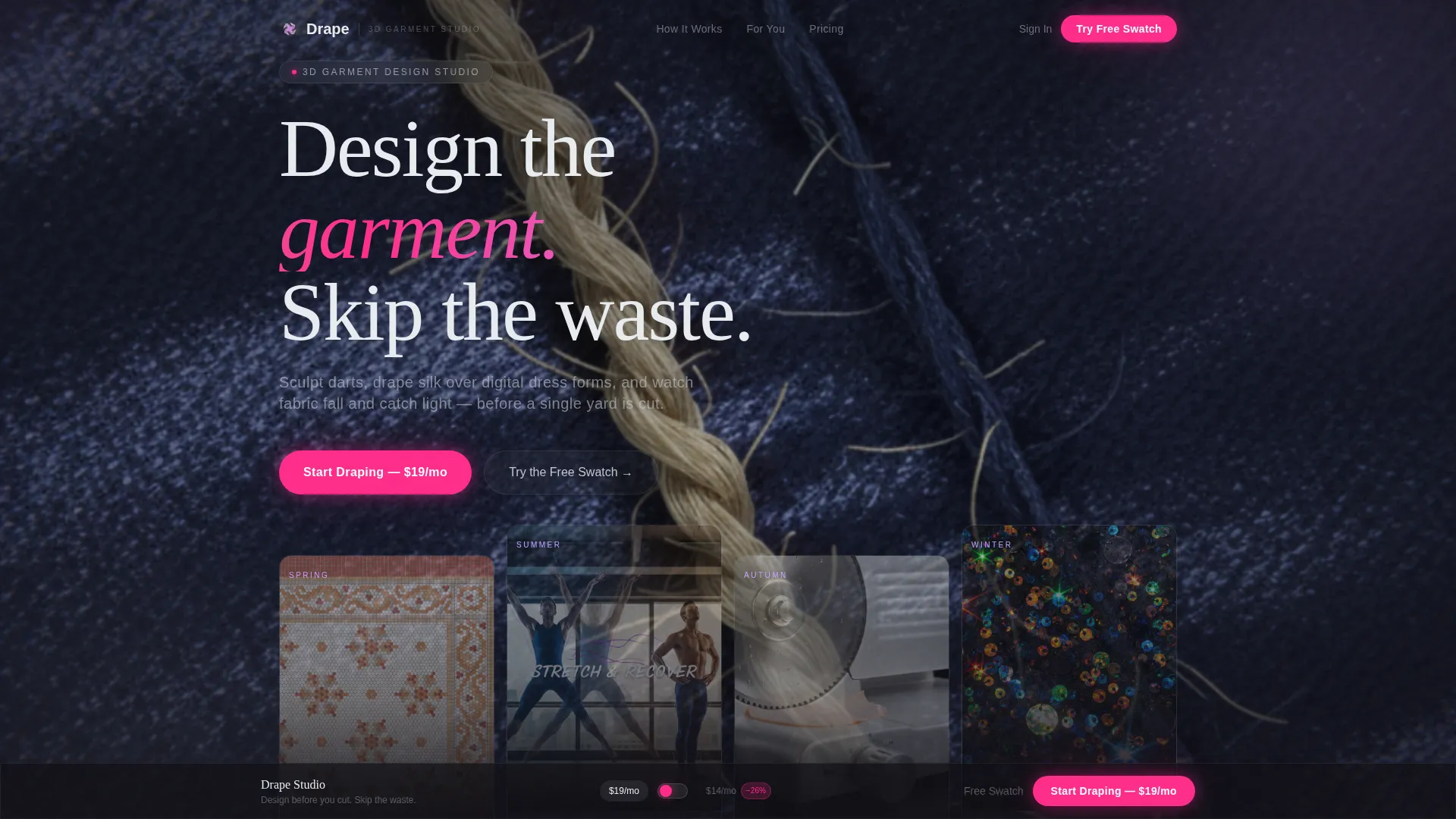 Fashion Tech & Innovation Pricing & Packages Website Template