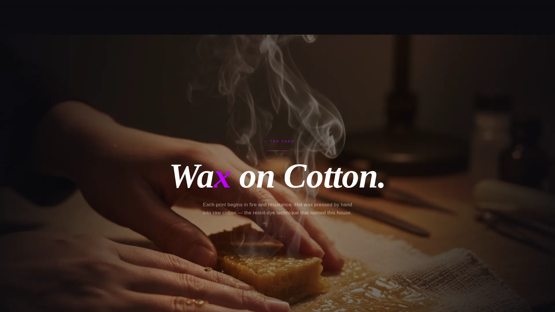 Dark Immersive Waitlist Landing Page for African Fashion