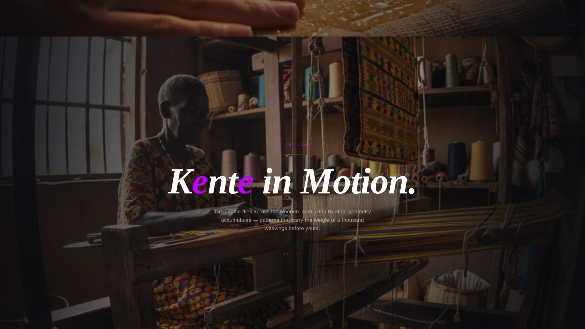 Dark Immersive Waitlist Landing Page for African Fashion