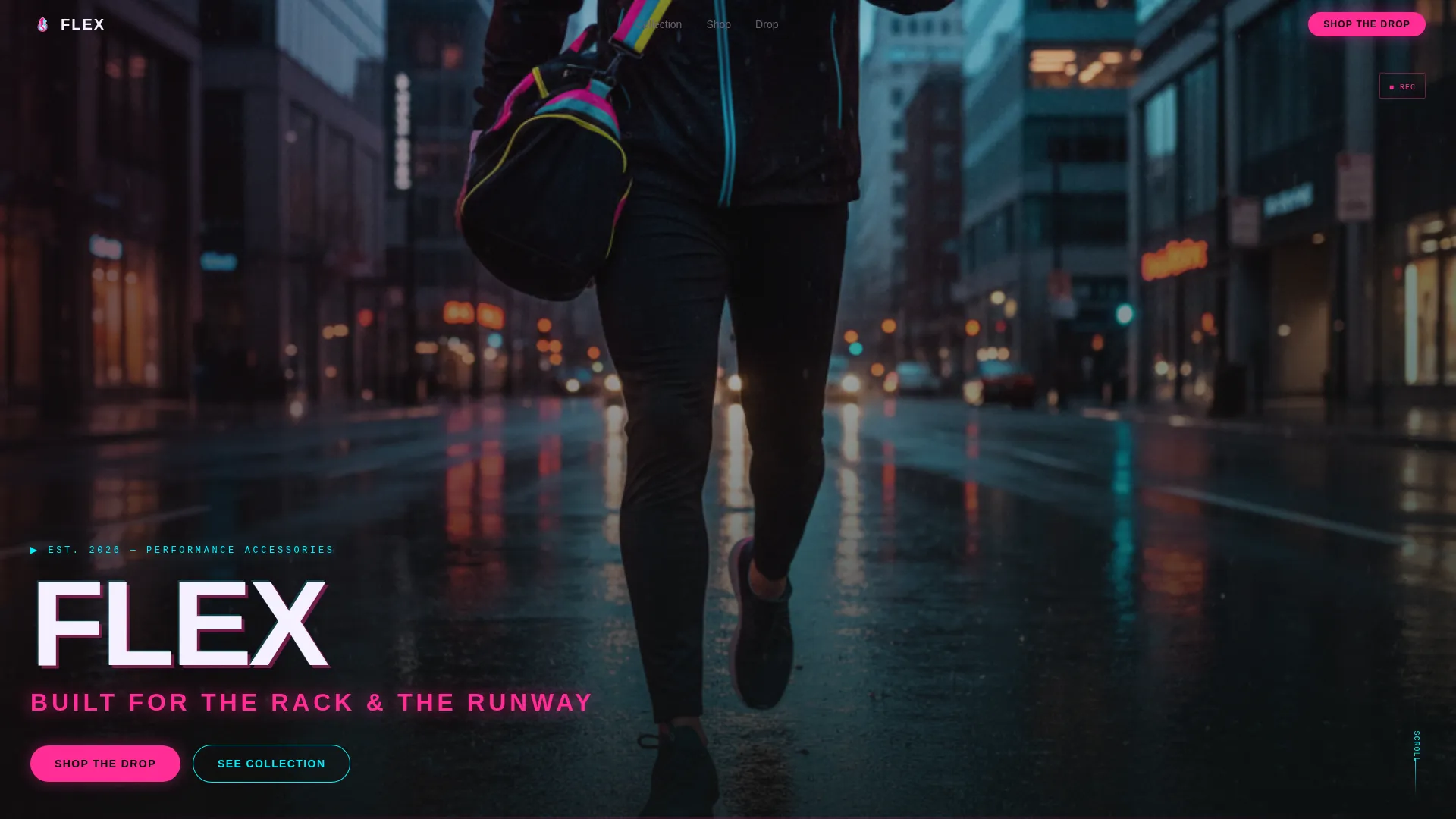 Bold Athleisure Accessories Landing Page Template