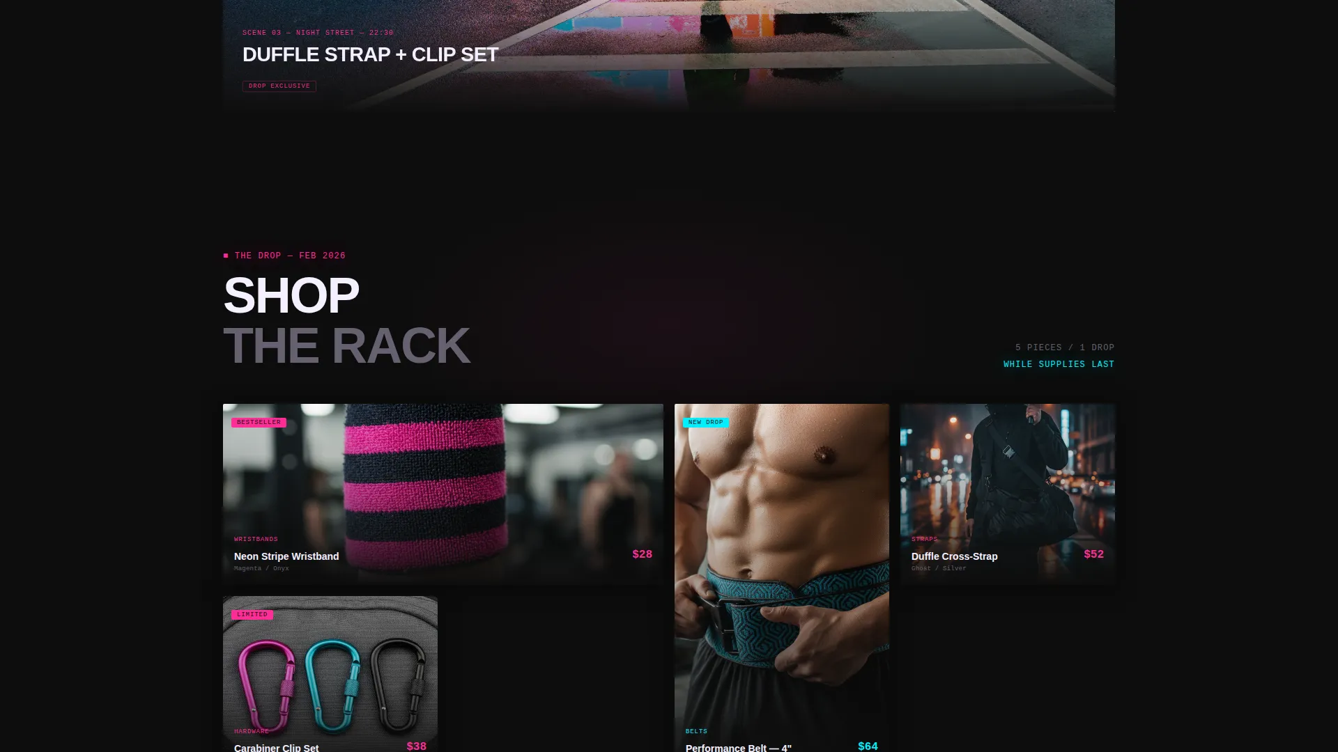 Bold Athleisure Accessories Landing Page Template