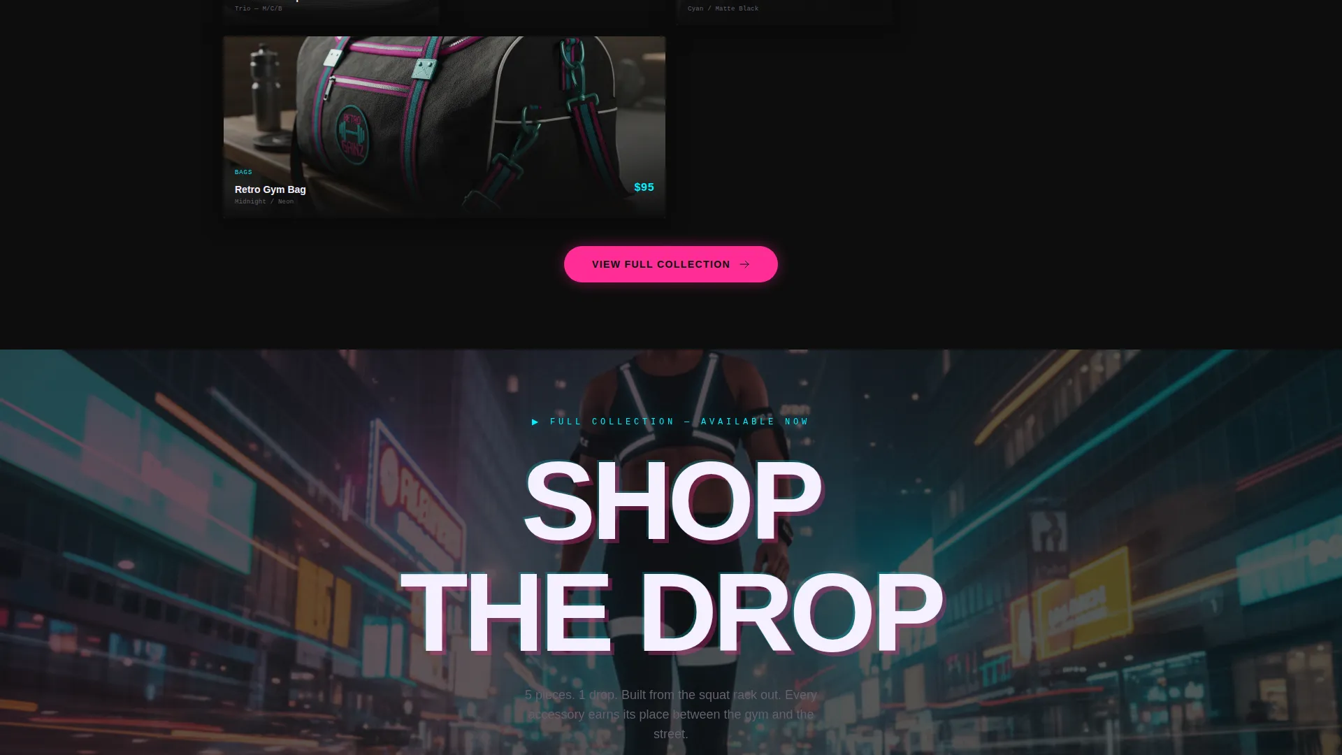 Bold Athleisure Accessories Landing Page Template
