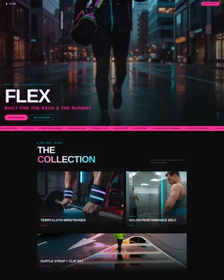 Bold Athleisure Accessories Landing Page Template