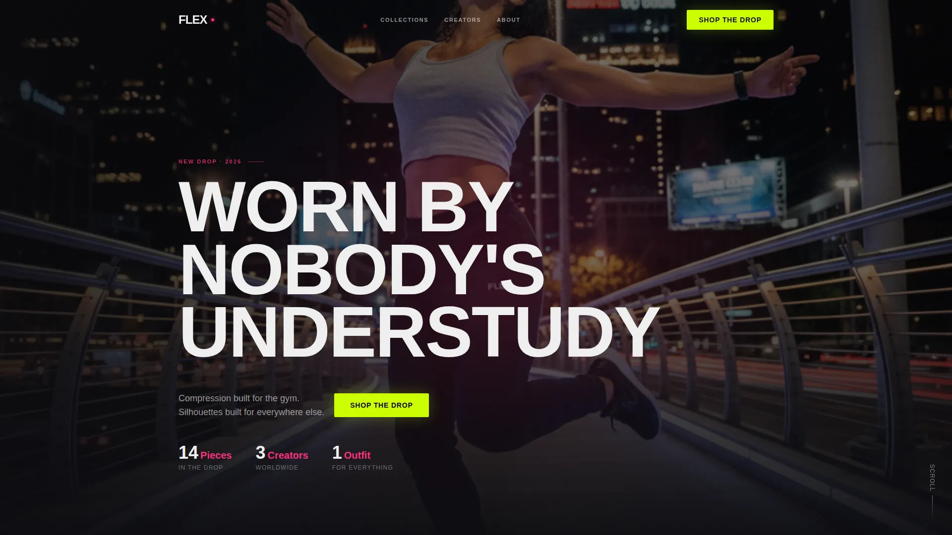 Bold Activewear Lifestyle Landing Page Template