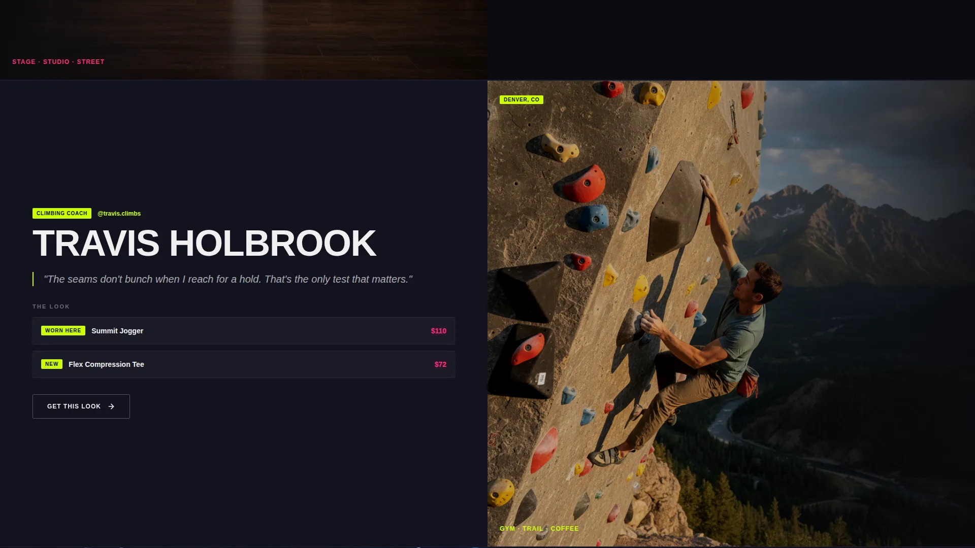 Bold Activewear Lifestyle Landing Page Template