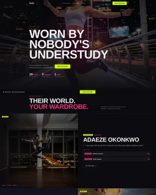 Bold Activewear Lifestyle Landing Page Template